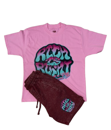 RICH IS RIGHT TEE(pink)
