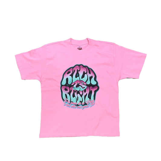 RICH IS RIGHT TEE(pink)