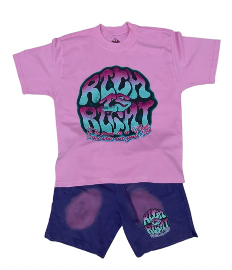 RICH RIGHT SHORT SET (pink)