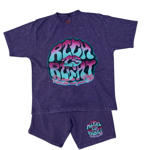 RICH RIGHT SHORT SET ( purple)